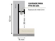 Rodapé Inverso de Aluminio Preto Santa Luzia | Rodapé Invertido  - 30485